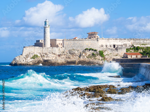 Obraz w ramie El Morro castle in Havana