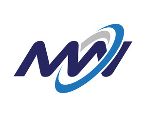 MW Letter Swoosh Wave Logo