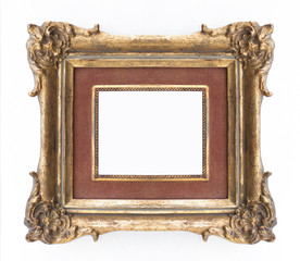 decorative golden frame - ornate frame , classical