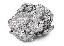 Crumpled Ball Of Aluminum Foil
