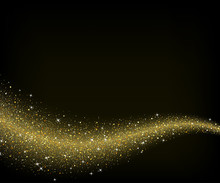 Abstract Gold Dust Glitter Star Wave Background