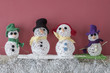Xmas decorations crafts fireplace  snowmen