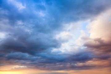 colorful sky with clouds at early morning