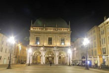
Historical Building Of The "Loggia" Seat Of The Municipality Of Brescia In Northern Italy