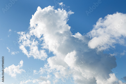 Naklejka - mata magnetyczna na lodówkę Abstract animal shape clouds in clear blue sky