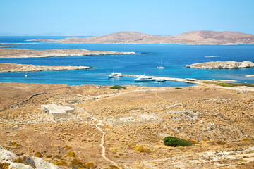 Wall Mural - temple  in delos greece the historycal