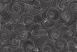 © Marina Sun - Endless ornamental vector seamless texture with waving curling lines, 'drawn by chalk' effect. You can use any color of background