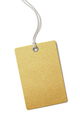 Sticker - golden paper price or gift tag isolated 