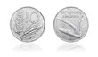 10 italian lira coin isolated on white background