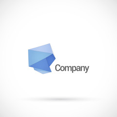 Poster - Abstract low poly, logo design vector template.