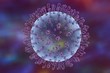 Influenza virus isolated on colorful background. Virus which causes swine flu, avian flu, flu and common cold