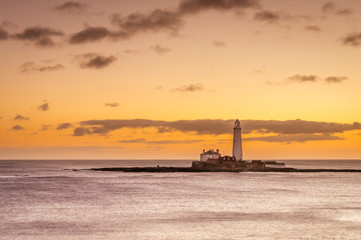 Sticker - Dawn at St Mary's Lighthouse