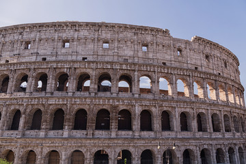 facade Coliseum in Italy Rome