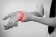 © twinsterphoto - Office Man touching painful wrist. Pain in a man wrist. (Selective Focus)