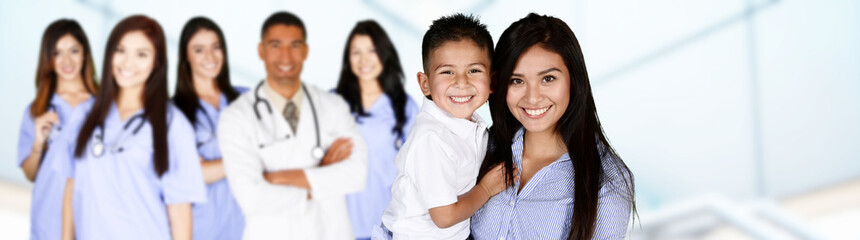 Canvas Print - Family At Hospital