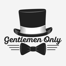 Vintage Gentlemen Club Logo, Gentlemen Label, Design Elements For Your Projects, Cards, Invitation.