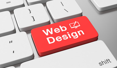 Web design text on keyboard button