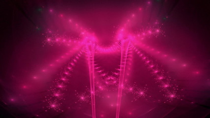 Wall Mural - fractal dancing floral lights seamless loop