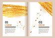 Brochure template with gold watercolor spot