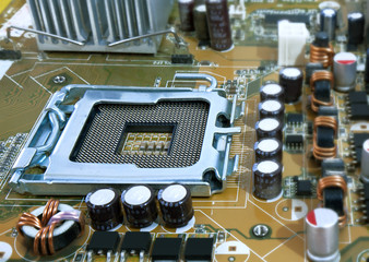 Wall Mural - computer motherboard with cpu socket