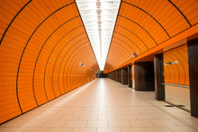 Marienplatz Underground Station In Munich, Germany