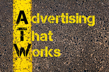 Wall Mural - Advertising Business Acronym ATW Advertising That Works