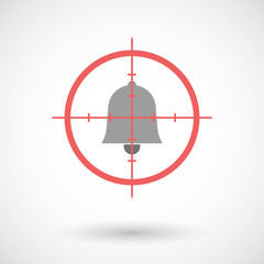 Poster - Red crosshair icon targeting a bell