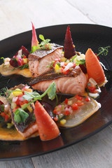 Wall Mural - plated salmon main