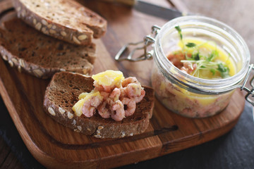 Wall Mural - traditional potted shrimp appetizer