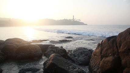 Wall Mural - Ocean rocky beach