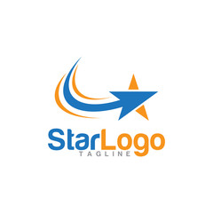 Wall Mural - vector arrow star logo icon