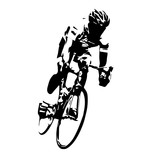 Cyclist vector. Road cycling