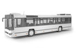 © pozitivo - Bus mock up on white background, 3D illustration