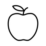 Delicious apple line art icon for apps and websites