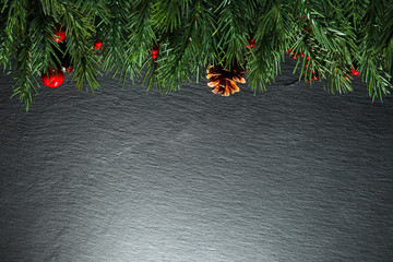 Wall Mural - christmas branches background