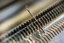 Knitting Machine Needle Closeup