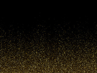 Wall Mural - Vector gold glittering sparkle stardust background