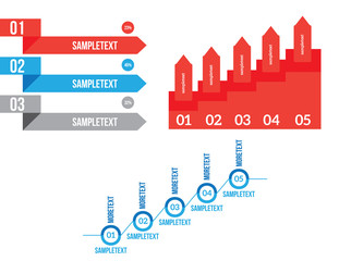 Wall Mural - Infographics set Vector illustration. can be used for workflow layout, banner, diagram, number options, step up options, web design