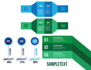 Wall Mural - Infographics set Vector illustration. can be used for workflow layout, banner, diagram, number options, step up options, web design