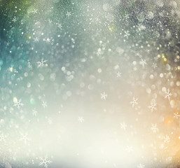 Wall Mural - christmas glowing holiday abstract defocused background