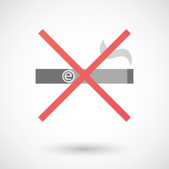 Wall Mural - Not allowed icon with an electronic cigarette