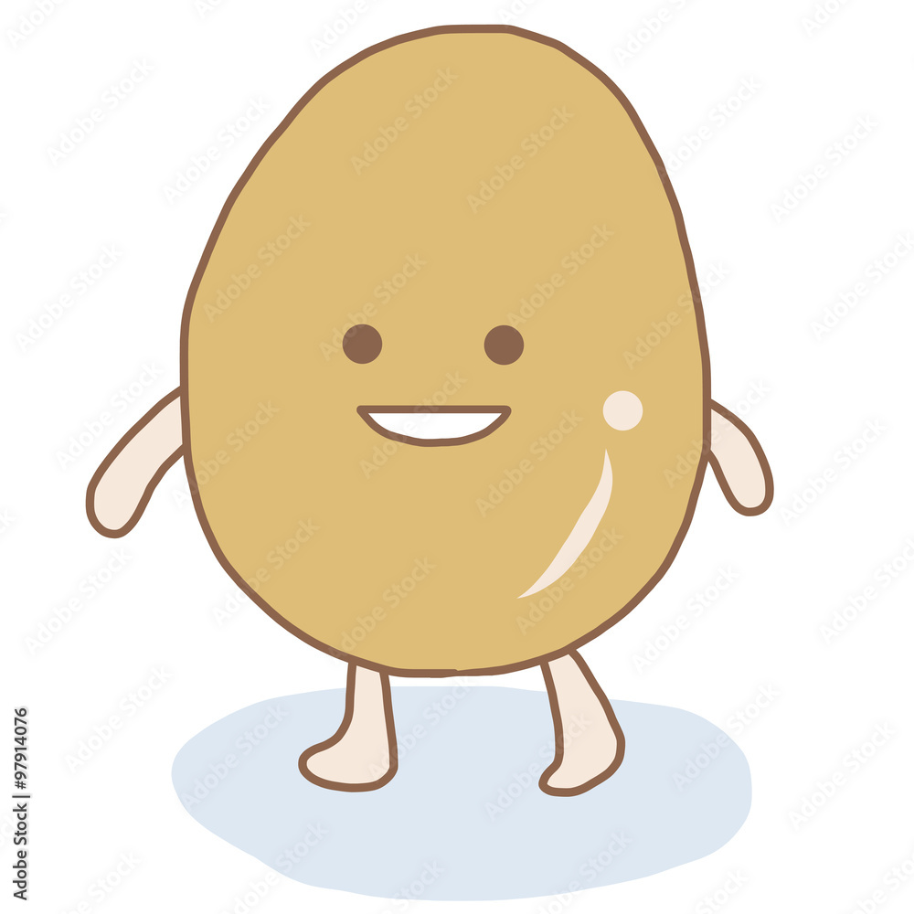 大豆くん / 健康食品・ダイエット食品のイラスト Stock Illustration 