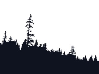 Wall Mural - Forest silhouette