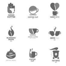 Logo Inspiration For Shops, Companies, Advertising Or Other Business With Coffee