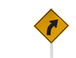 Traffic signs isolated on white background with clipping path