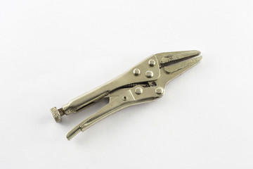 Locking pliers  on a white background