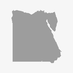 Aufkleber - Map of Egypt in gray on a white background