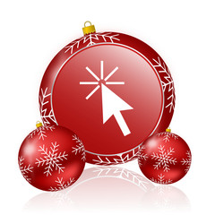 Fototapete - click here christmas icon
