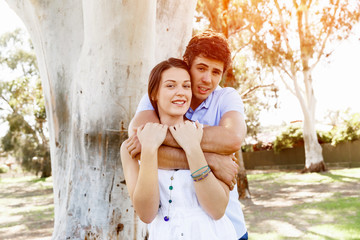 Young couple in the park