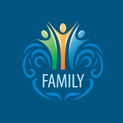 Wall Mural - vector logo family